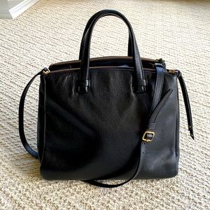 Banana republic 100% leather black bag